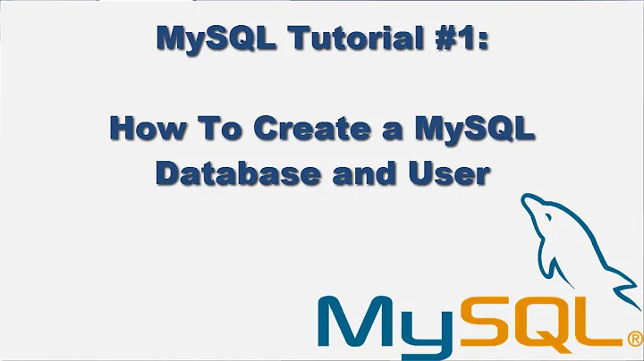 MySQL Tutorial #1 - How to Create a MySQL Database, User and Grant Permissions