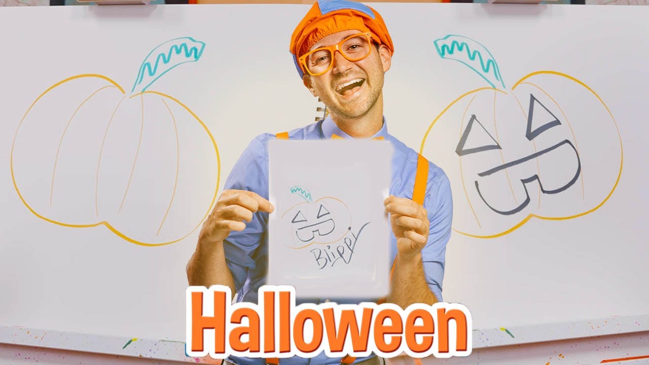 How To Draw A Jack O' Lantern Draw with Blippi!