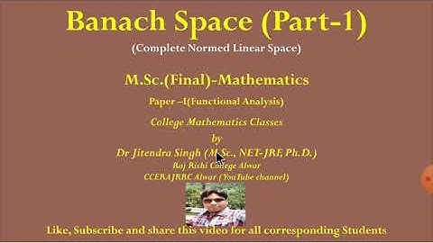 Banach Space Part-1
