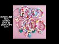 5Pcs/Set Children Cute Unicorn Cartoon Heart Star Bracelet For Kids Girls Elastic Candy Beads Bracel