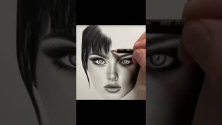 Realistic Female Face Pencil Shading Tutorial for Beginners #shorts #art #viral