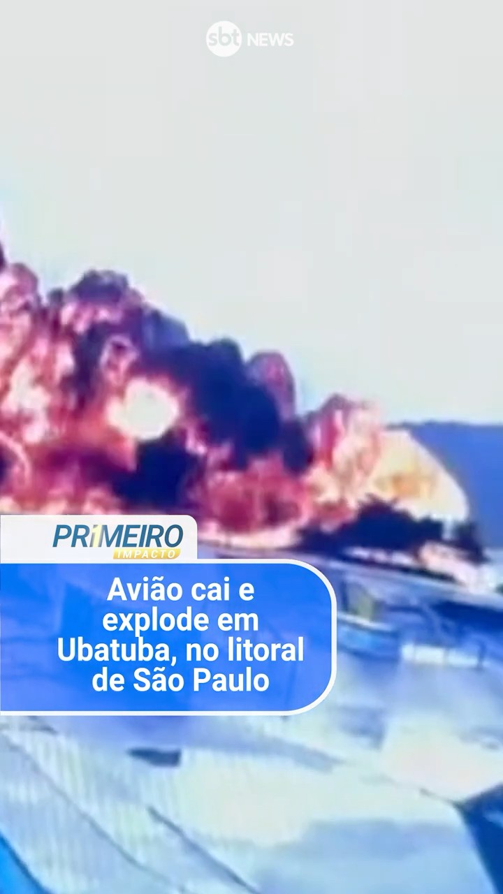 Avião cai e explode em Ubatuba, no litoral de São Paulo
