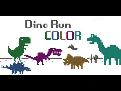 Colored Running Dinosaur