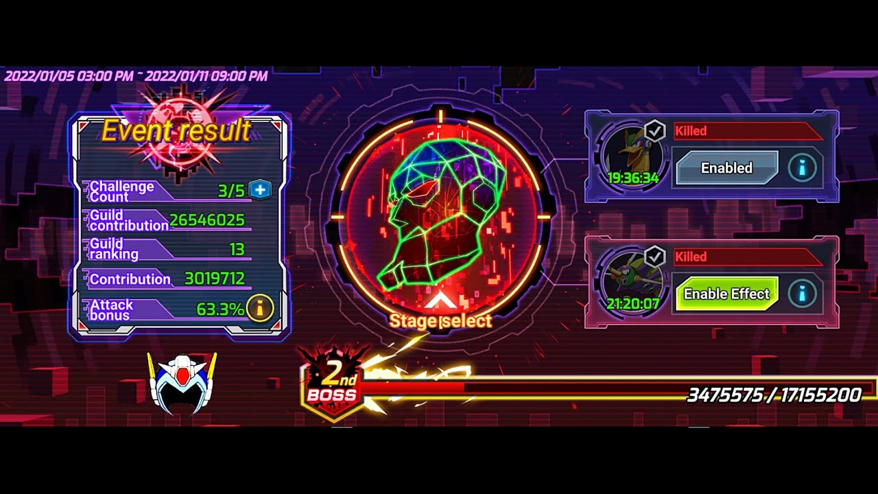 Guild Boss Round 5 「 Mega Man X Dive 」Sigma Virus