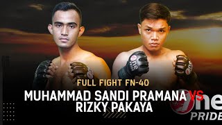 Darah Bercucuran! Muhammad Sandi Pramana VS Rizky Pakaya || Full Fight One Pride MMA FN 40