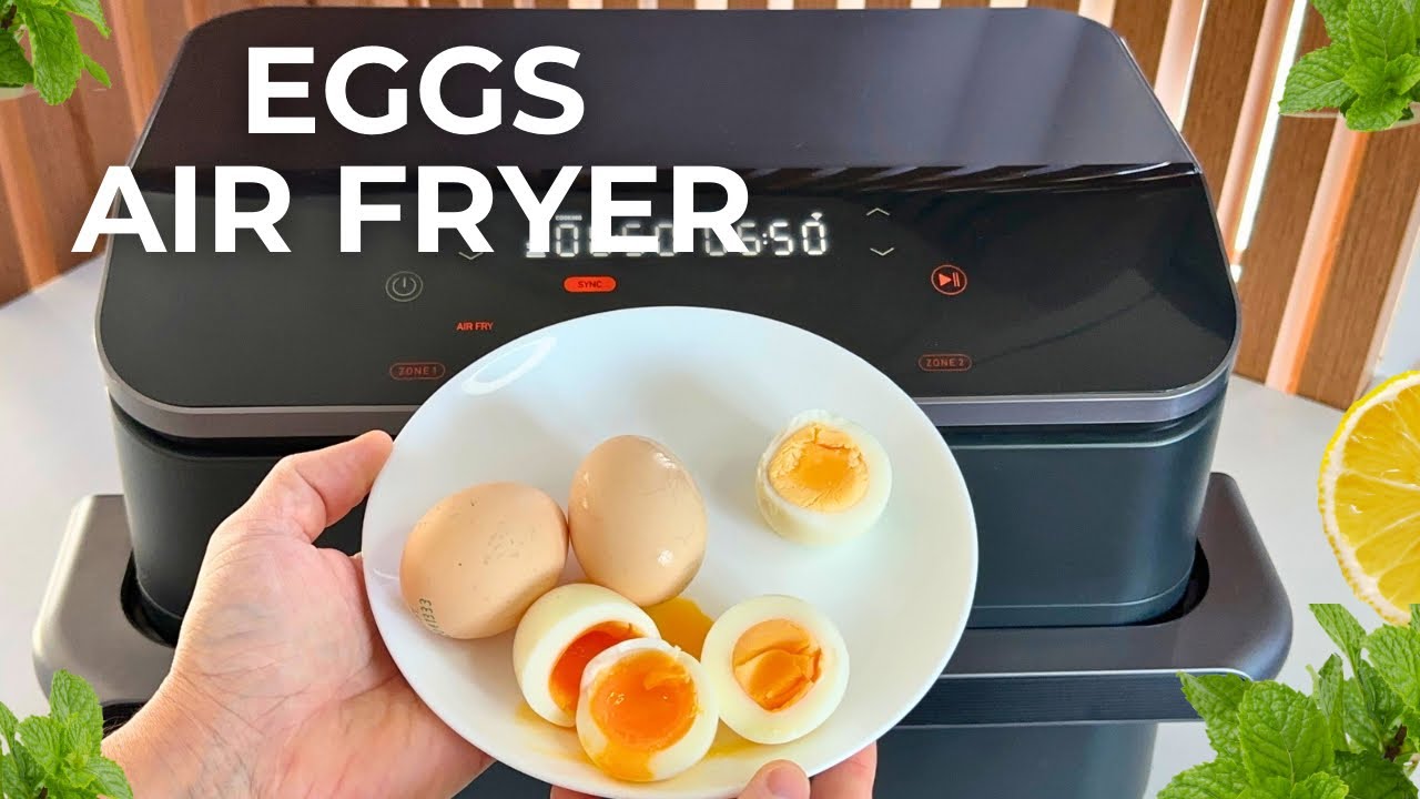 Быстрые и легкие яйца в аэрофритюрнице в твердом или мягком виде