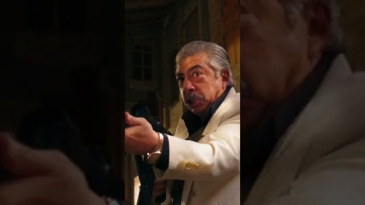 Man In White Suit Action Packed Sniper Machine Gun Chaos Shorts Movies Films Clips