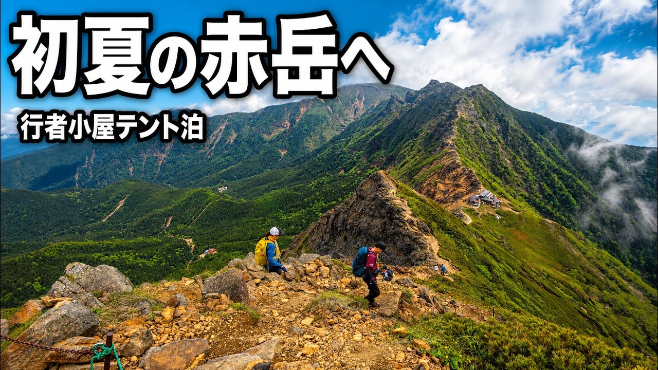 Mt. Akadake Hike] Tent Camping at Gyoja-goya Was Incredible