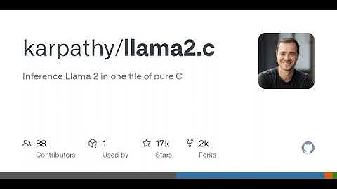 GitHub - karpathy/llama2.c: Inference Llama 2 in one file of pure C