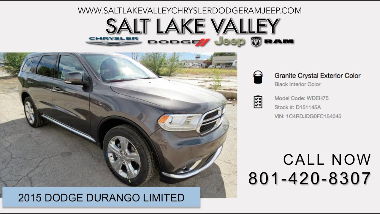 Dodge Durango Dealer Heber Utah YouTube