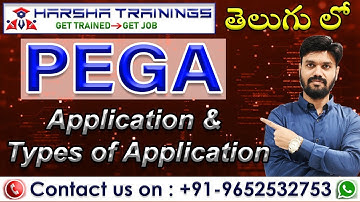PEGA Regular Class 01 | Application and Types of Application in Pega | తెలుగు లో | New Batch