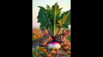 The rabbit saved the turnip plant from drying out by watering it 😭 #ai #tree #save #water