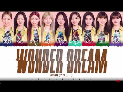 NiziU WONDER DREAM Lyrics Color Coded Kan Rom Eng