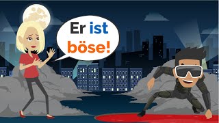 Deutsch lernen | Die böse Seite von Kaka-Man! | Wortschatz und wichtige Verben