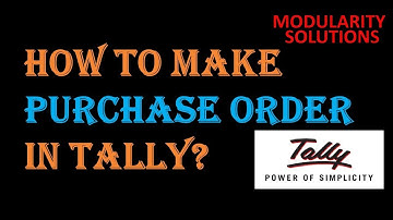 Purchase Order in Tally ERP9 || How to raise PO in Tally | Prepare PO|purchase order template