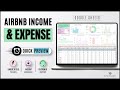 Airbnb Income and Expense Spreadsheet Google Sheets Rainbow | Quick Preview