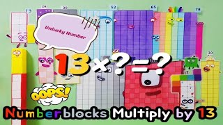 Numberblocks times tables with Unlucky number 13