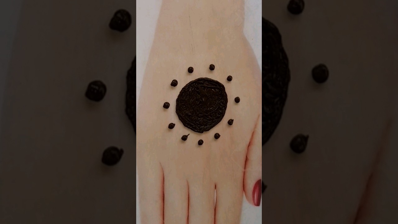 very easy gol tikki mehndi designs 2024