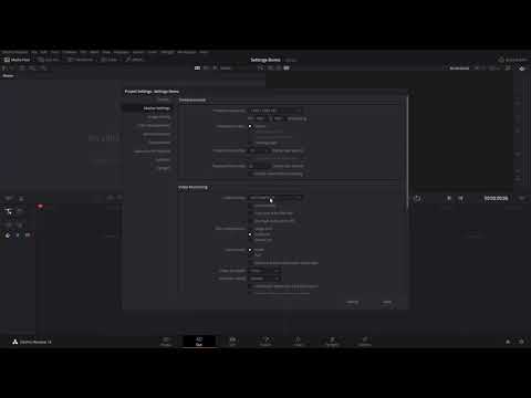 ResolveTutorials 02 Project Settings