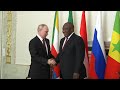 President Cyril Ramaphosa and President Vladimir Putin in a bilateral meeting