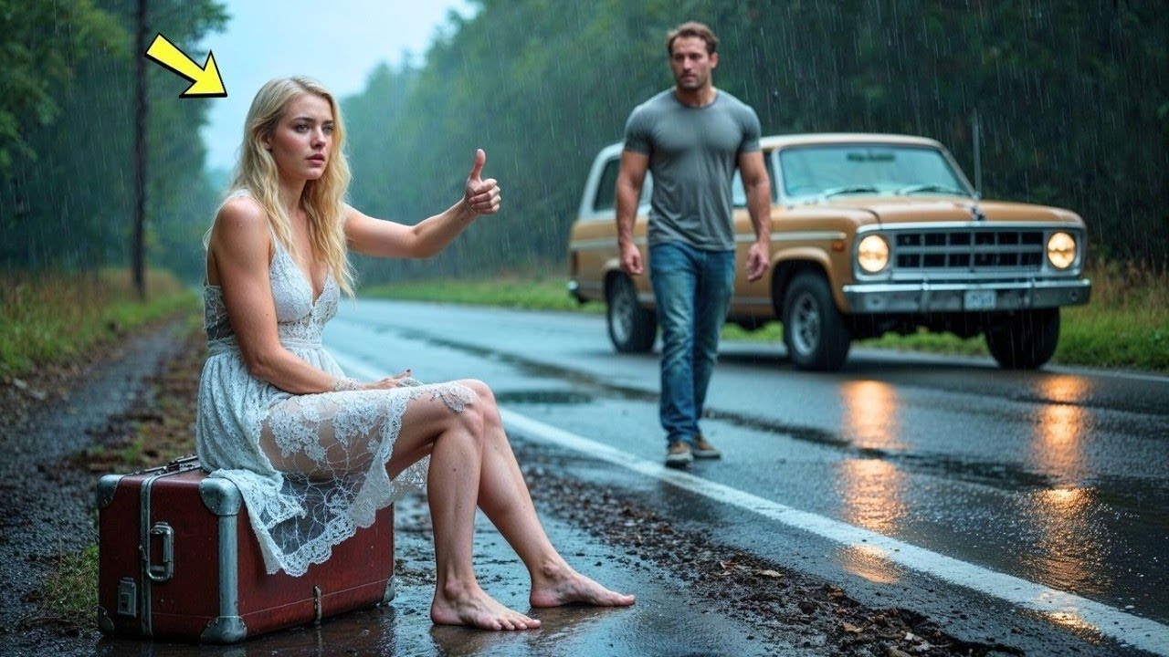 Ich hätte weiterfahren sollen. Der Regen peitschte gegen die Scheibe, und da stand sie am Straßenrand– durchnässt bis auf die Knochen, den Daumen erhoben. Eine junge Frau, mitten in der Nacht, auf...