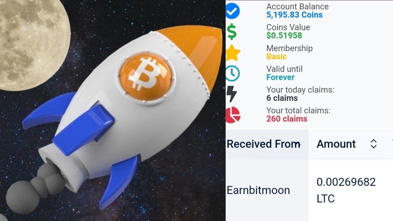 🤑Earnbitmoon Multicoin Faucet Claim every 5min.Min. Withdraw $0.20.Live Withdraw $0.50