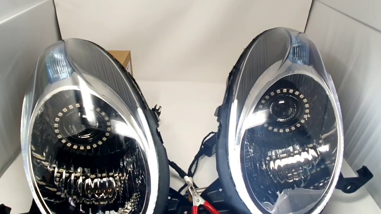 Nissan micra custom RGBW headlights YouTube