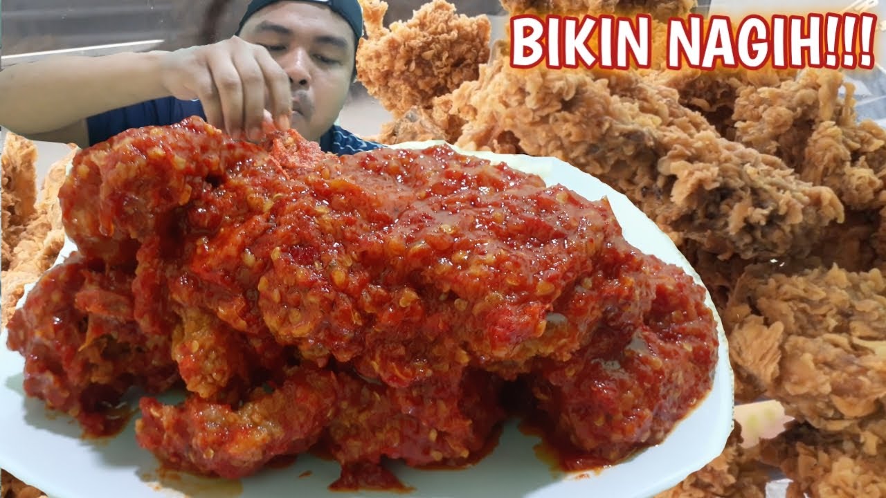 CRISPY PEDAS!!MUKBANG FRIED CHICKEN BALADO - YouTube