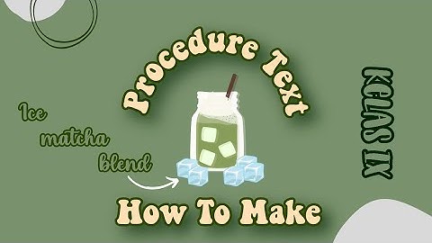 [Procedure Text] How To Make ✨Ice Matcha Blend🍵✨