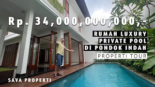 RUMAH SUPER MEWAH DI PONDOK INDAH JAKARTA INI SERASA DI VILLA BALI ADEM BENER | PROPERTI TOUR