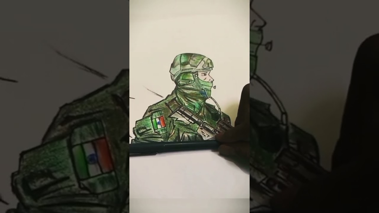 ARMY SKETCH 😍 @indianarmy 