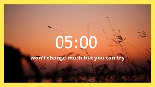 5 Minute Countdown Timer Quick Break Relax Focus Productivity Timer With Gentle Buzz