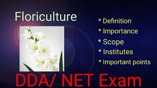 Floriculture/ Introduction to floriculture/ Importance for DDA and ICARNET