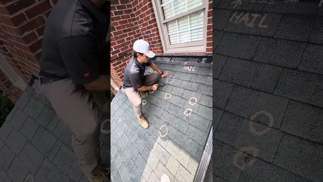 Proof of hail on roof that was claimed to be wear and tear by adjuster please review. ￼￼