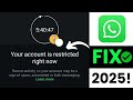 WhatsApp Account Restricted Fix | WhatsApp Not Working Issue | Account Access Problem Solution