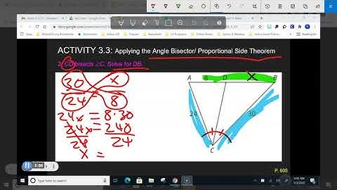 Angle Bisector Proportional Side Theorem Ex 2