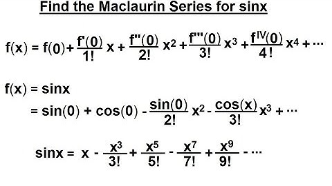 Calculus 2: Infinite Sequences and Series (65 of 86) Find the Maclaurin Series for sinx