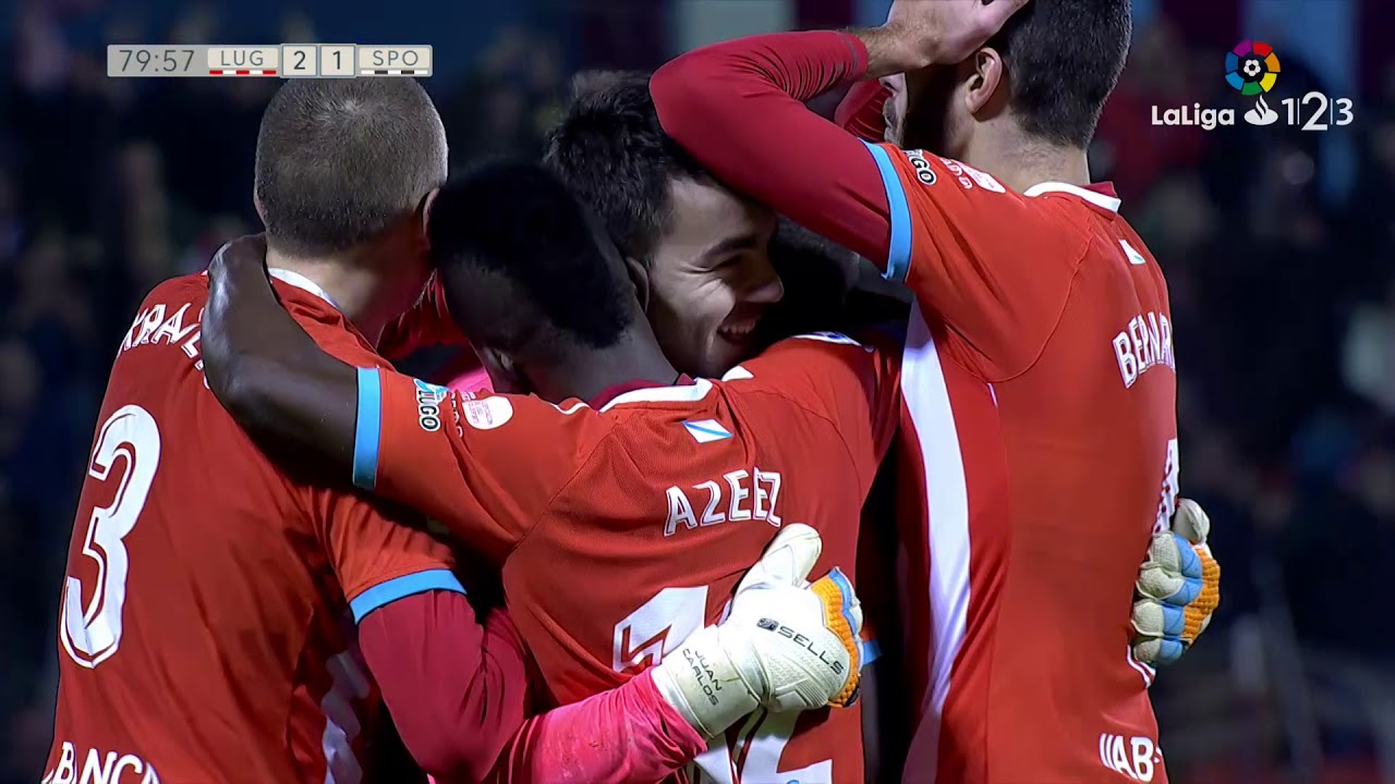 Golazo de Juan Carlos (3-1) CD Lugo vs Sporting de Gijón