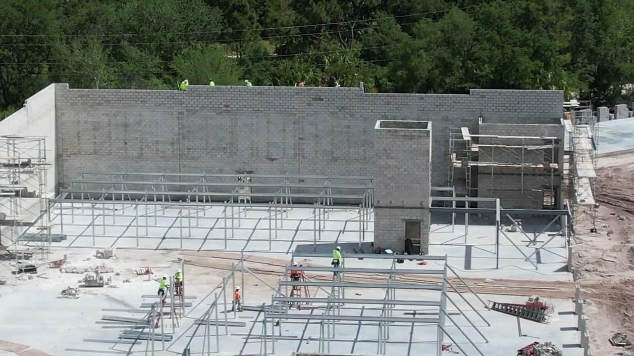 Construction update. New retail spaces being built, strip mall?