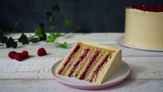 Pistachio and Raspberry russian cake