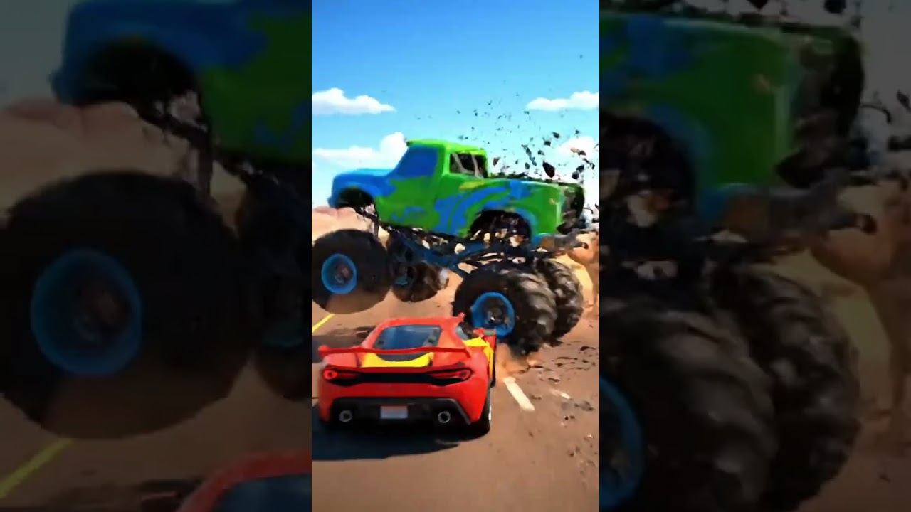 Colorfull Cars & Truck vs Dramedary Camel Classic - BeamNG Drive,