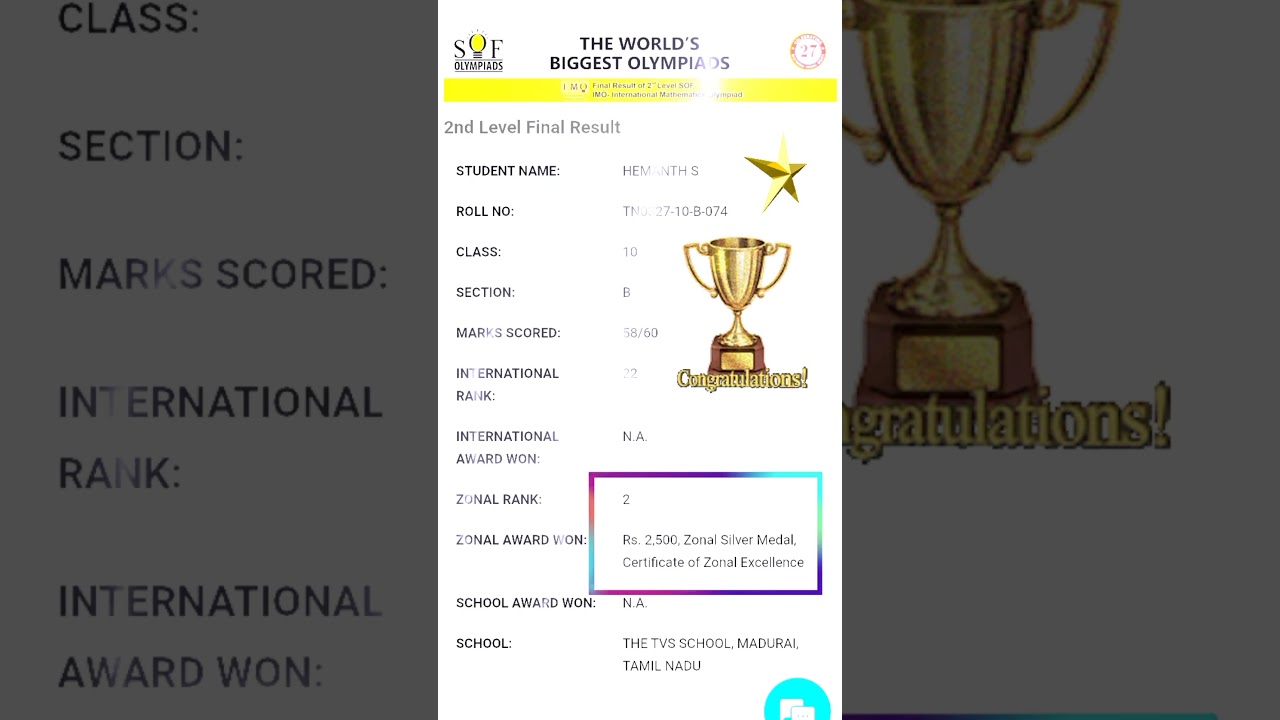 IMO Result  ǁ SOF ǁ 2024-25 ǁ Hemanth ǁ Hemjo Creations