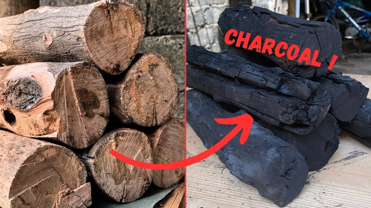 Turn Wood into Charcoal | How to make high quality Charcoal ! - YouTube