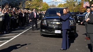 Harris cheered by staff after return to White House for first time after election  | VOA News