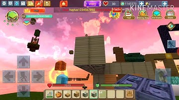 How to make a modern cash block house in skyblock (blockman go) #BTube