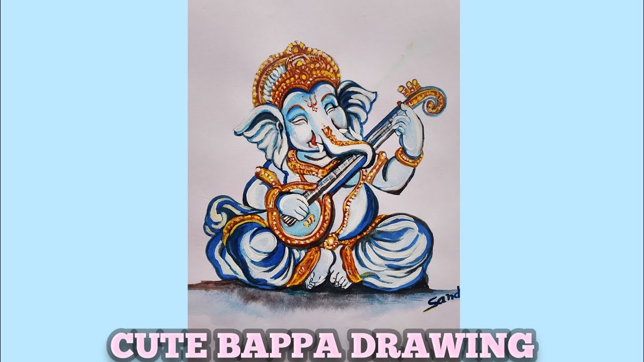 Ganesh drawing 🙏 Ganesh chaturthi special/Ganpati Ji ki painting kaise banaen