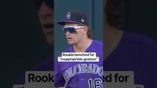Rookie benched for inappropriate gesture toward fans @JMBaseball