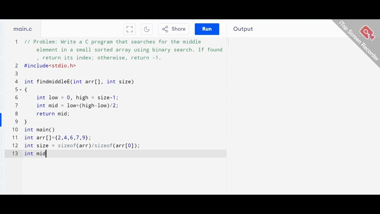 Binary search simple problem - YouTube