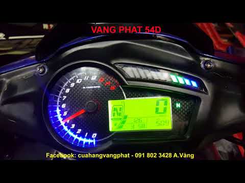 Video Đồng hồ KOSO EX150 độ cho EX135 Tiệm điện VÀNG PHÁT 54D - youtube