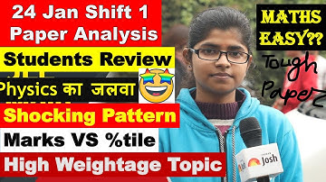 24 Jan Shift 1 paper analysis jee mains 2023 🔥,  Live Students Reaction 🙄 , Students live interview